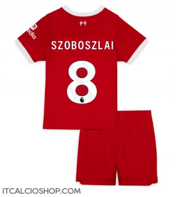 Liverpool Szoboszlai Dominik #8 Prima Maglia Bambino 2023-24 Manica Corta (+ Pantaloni corti)